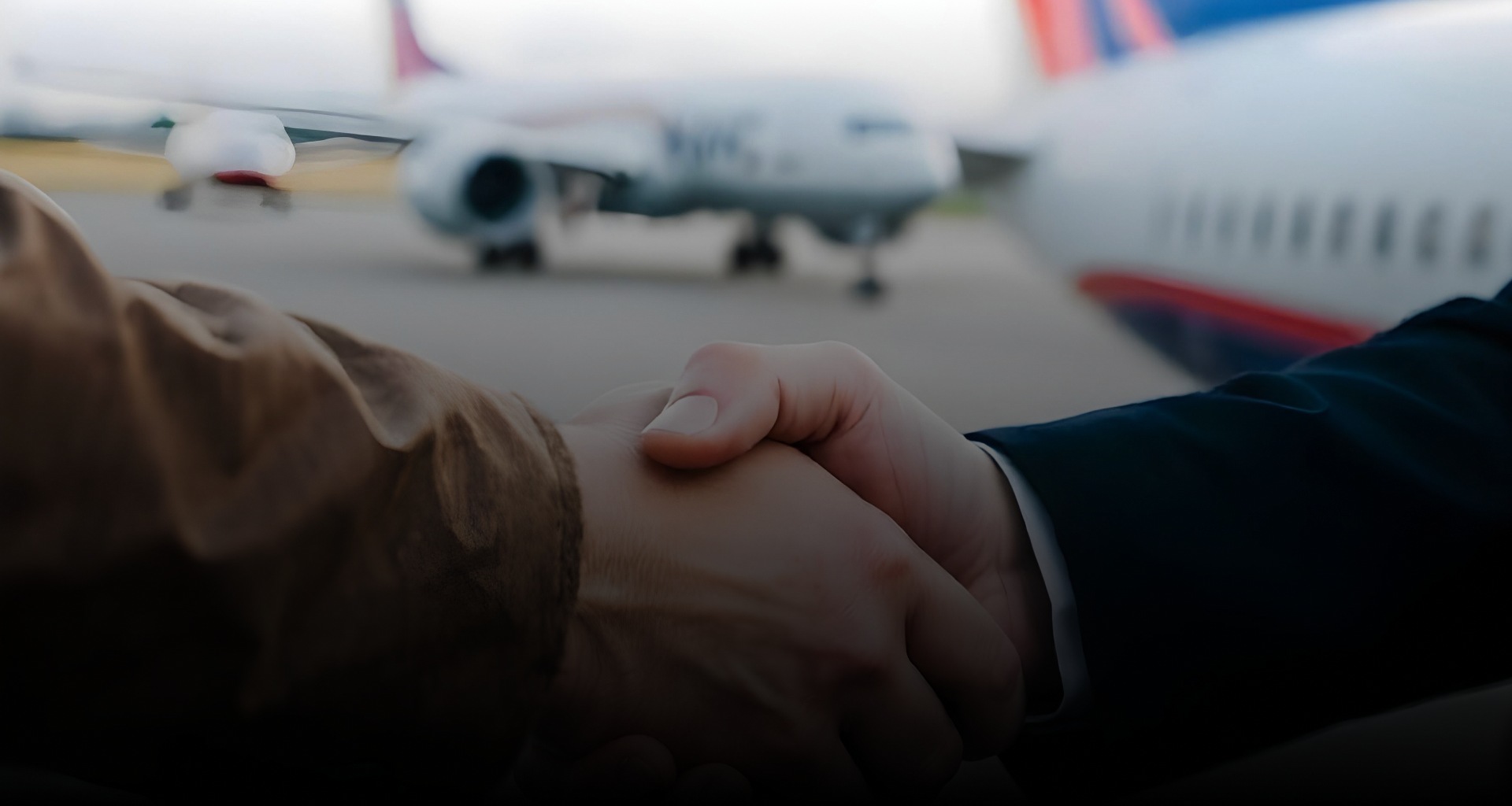 Investment opportunities in India-US Defence partnerships. Handshake that symbolises bilateral relationships